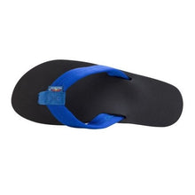 Load image into Gallery viewer, Classic Rubber - Single Layer Soft Top 3/4&quot; EVA Rubber Filled Nylon Strap BLUE BLACK
